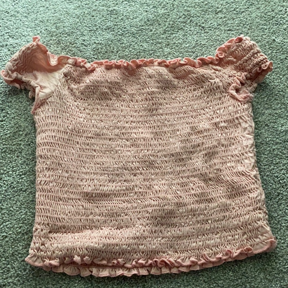 off the shoulder kimchi blue top